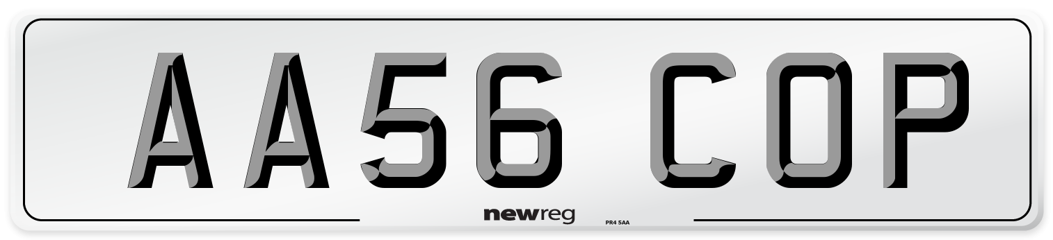 AA56 COP Number Plate from New Reg